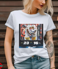 Final Los Angeles Chargers 23 – 26 Denver Broncos See The Lightning Feel The Thunder Poster t shirt