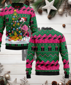 Flamingo Christmas Tree Ugly Christmas Sweater