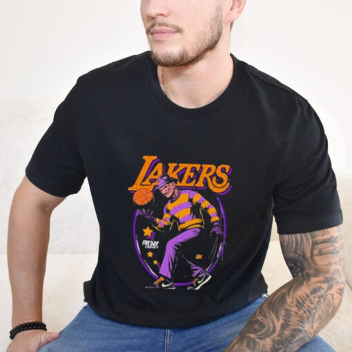 Freddy Krueger x NBA Los Angeles Lakers Graphic 2024 t shirt