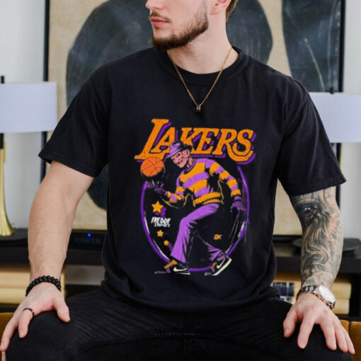 Freddy Krueger x NBA Los Angeles Lakers Graphic 2024 t shirt