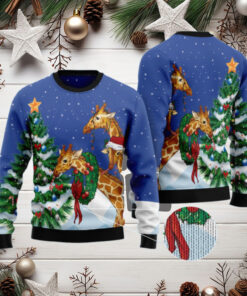 Giraffe Family Ugly Christmas Sweater