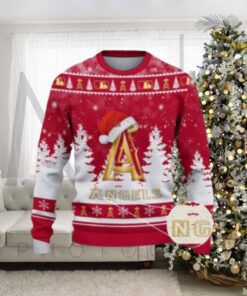 Golden A Los Angeles Angels Ugly Christmas Sweater Winter Theme