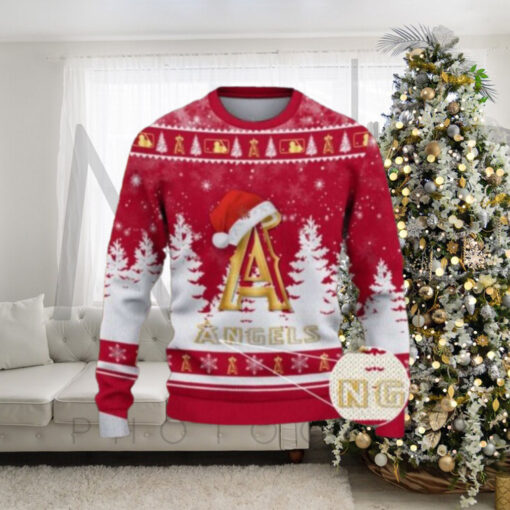 Golden A Los Angeles Angels Ugly Christmas Sweater Winter Theme