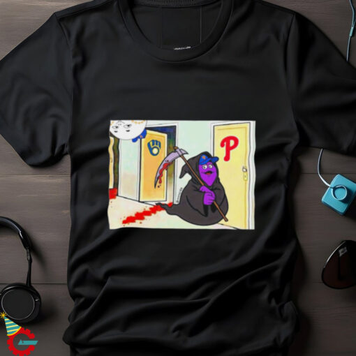 Grimace Grim Reaper vs Phillies knock knock MLB shirt