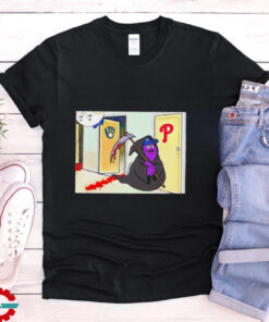 Grimace Grim Reaper vs Phillies knock knock MLB shirt