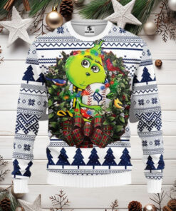 Grinch Detroit Tigers Baseball Wreath Ugly Sweater