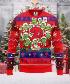 Grinch Fest Philadelphia Phillies Ugly Christmas Sweater