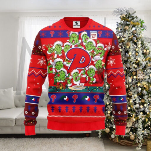 Grinch Fest Philadelphia Phillies Ugly Christmas Sweater