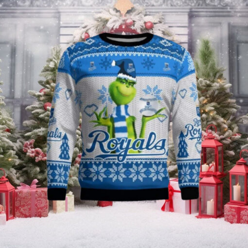 Grinch Snowflake Kansas City Royals Ugly Christmas Sweater