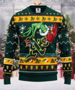 Grinch Stealing Christmas Oakland Athletics Ugly Sweater