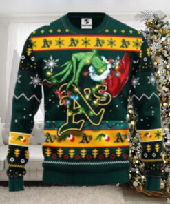 Grinch Stealing Christmas Oakland Athletics Ugly Sweater