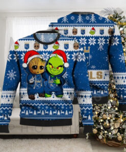 Groot And Grinch KC Royals Christmas Ugly Sweater