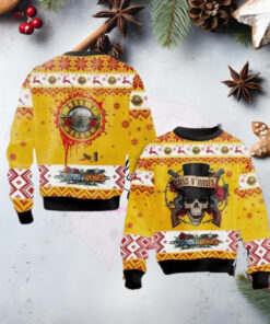 Guns N Roses Hard Rock Band Christmas Sweater Chirstmas Gifts 2024 Xmas For Family And Friends Ugly Sweater