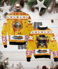 Guns N Roses Hard Rock Band Christmas Sweater Chirstmas Gifts 2024 Xmas For Family And Friends Ugly Sweater