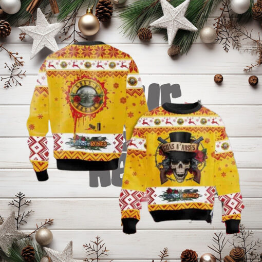 Guns N Roses Hard Rock Band Christmas Sweater Chirstmas Gifts 2024 Xmas For Family And Friends Ugly Sweater