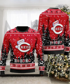 Ho Ho Ho Customizable Cincinnati Reds Ugly Christmas Sweater