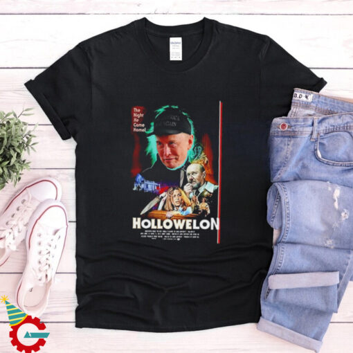 Hollowelon Elon Musk Dark Maga the night he came home shirt