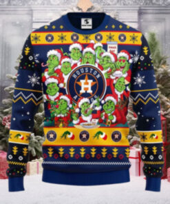 Houston Astros 12 Grinch Xmas Day Ugly Christmas Sweater