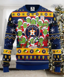 Houston Astros 12 Grinch Xmas Day Ugly Christmas Sweater