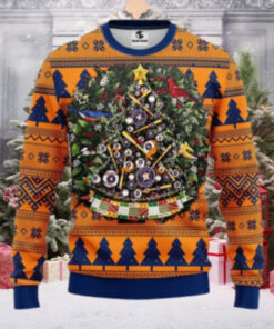 Houston Astros Christmas Tree Ornament Sweater