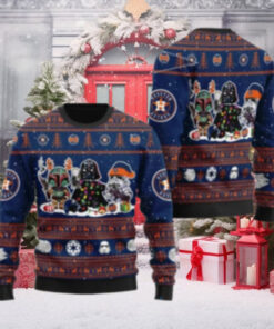 Houston Astros Darth Vader And Boba Fett Holiday Ugly Sweater