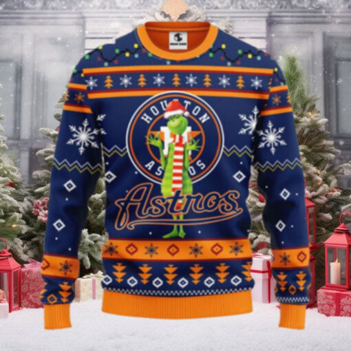 Houston Astros Grinch Logo Christmas Sweater