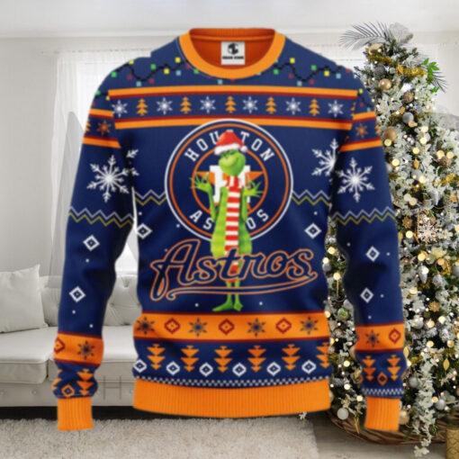 Houston Astros Grinch Logo Christmas Sweater