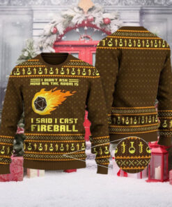 How Big The Room I Cast Fireball Ugly Christmas Sweater