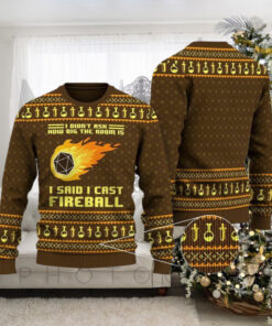 How Big The Room I Cast Fireball Ugly Christmas Sweater