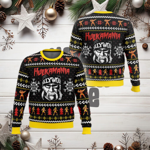 Hulkamania Hulk Hogan Ugly Christmas Sweater