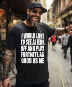 I Would Love To See Ai Jerk Off And Play Fortnite As Good As Me T shirts