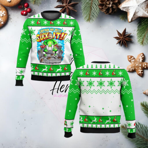 Impractical Jokers Captain Fat Belly Suck It Ugly Sweater