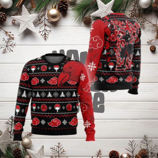 Itachi Crow Akatsuki Naruto Ugly Christmas Sweater