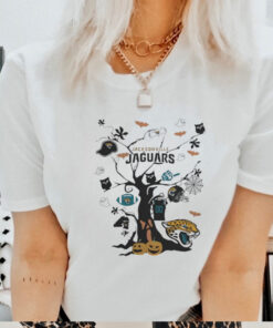 Jacksonville Jaguars NFL team 2024 tree Halloween shirt