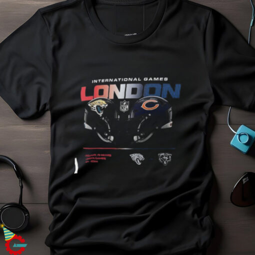 Jacksonville Jaguars vs. Chicago Bears Nike Black International Games London 2024 T Shirt