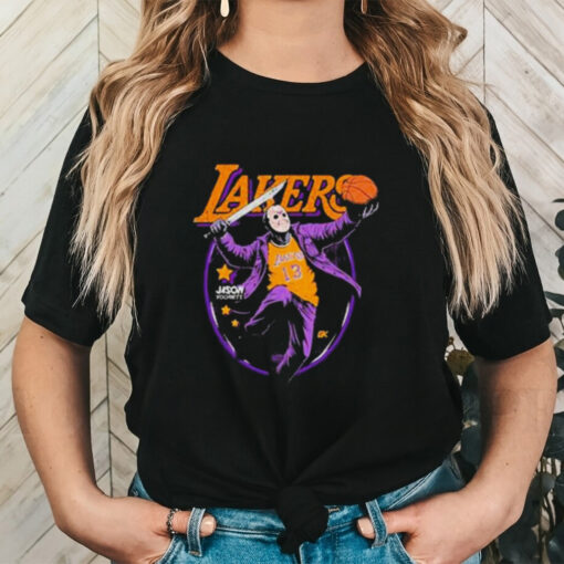 Jason Voorhees x NBA Los Angeles Lakers Graphic 2024 t shirt