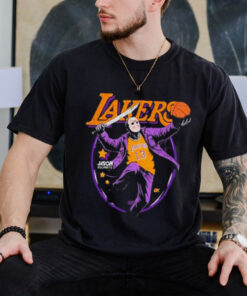 Jason Voorhees x NBA Los Angeles Lakers Graphic 2024 t shirt