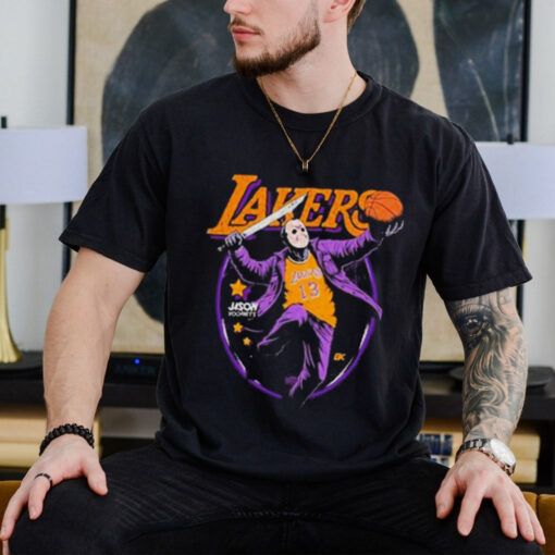 Jason Voorhees x NBA Los Angeles Lakers Graphic 2024 t shirt