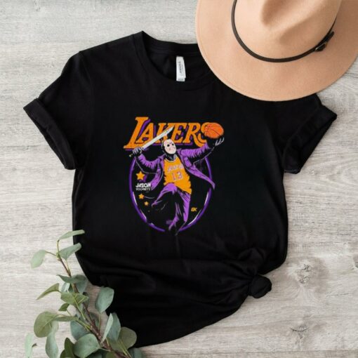 Jason Voorhees x NBA Los Angeles Lakers Graphic 2024 t shirt