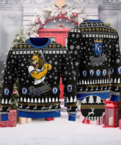 KC Royals Mascot Lion Baseball Ugly Christmas Sweater