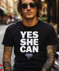 Kamala Harris Walz Yes She Can Tee Shirt