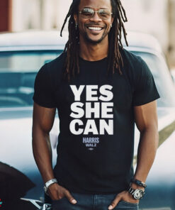 Kamala Harris Walz Yes She Can Tee Shirt