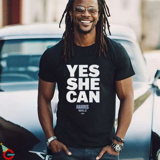 Kamala Harris Walz Yes She Can Tee Shirt