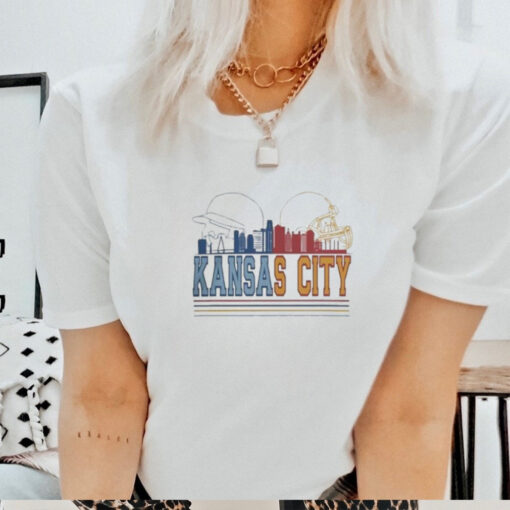 Kansas City Chiefs And Kansas City Royals Skyline 2024 T shirt