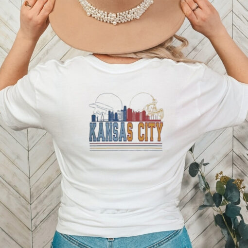 Kansas City Chiefs And Kansas City Royals Skyline 2024 T shirt