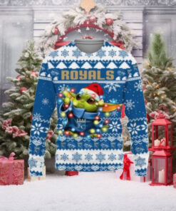 Kansas City Royals Baby Yoda Lights Ugly Christmas Sweater