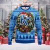 Los Angeles Angels Ugly Christmas Sweater With Grinch Holding Baseball