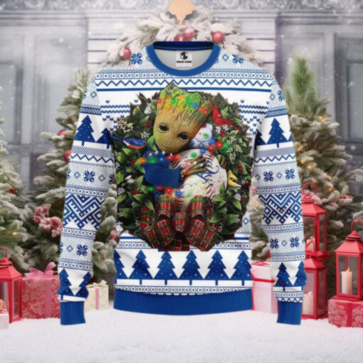 Kansas City Royals Grinch Hugging Wreath Ugly Christmas Sweater