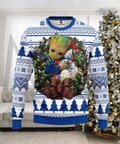 Kansas City Royals Grinch Hugging Wreath Ugly Christmas Sweater