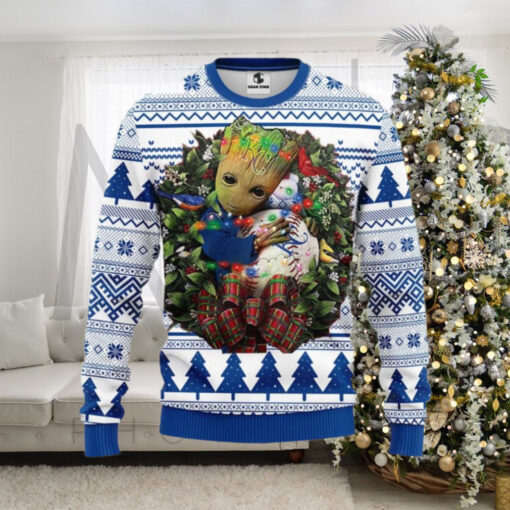 Kansas City Royals Grinch Hugging Wreath Ugly Christmas Sweater